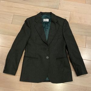 Zingone boys soft thin virgin wool blazer olive dark green suit jacket 10-12
